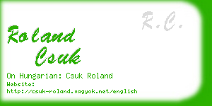 roland csuk business card